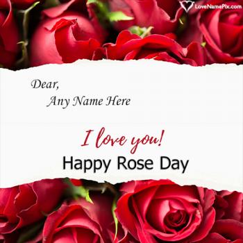 Best Rose Day Greeting With Name With Name