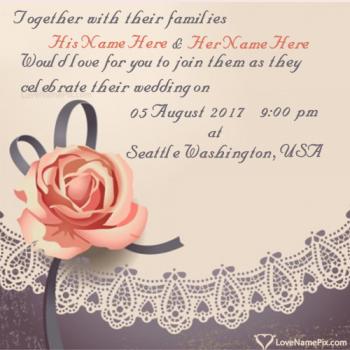 Create Free Wedding Invitation Designs With Name