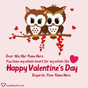 Cute Valentine Couple Wishes With Name