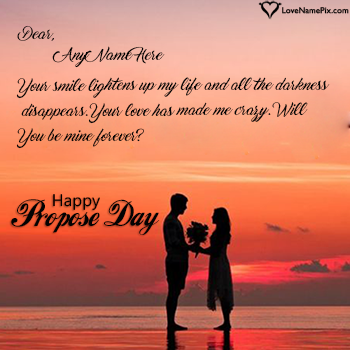 Elegant Happy Propose Day Quotes For Couples With Name