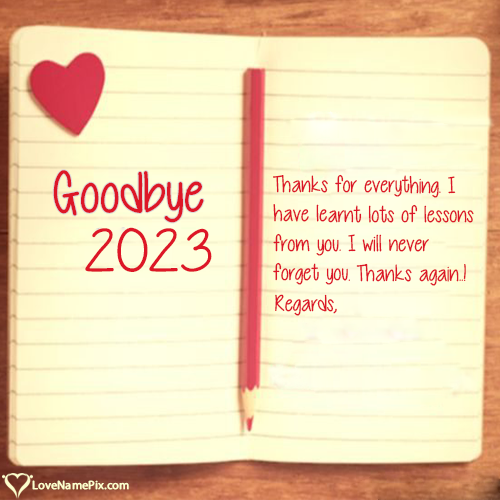 Goodbye 2023 Quotes Thanks For Memories With Name