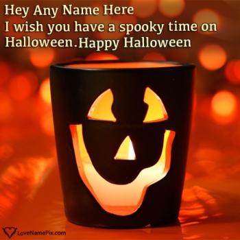 Happy Halloween Greetings Cards With Name
