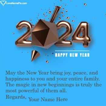 Happy New Year 2024 Wishes My Name Art With Name