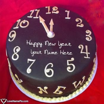 Happy New Year Countdown 2018 Cake With Name