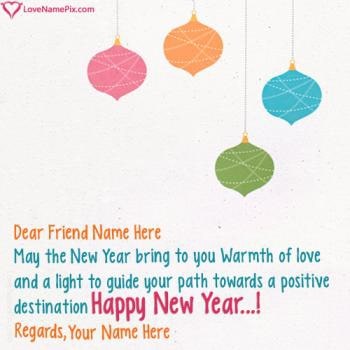 Happy New Year Wishes For Best Friend With Name