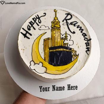 Happy Ramadan Kareem Cake Message Picture With Name