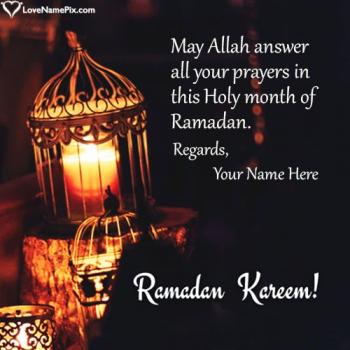 Happy Ramadan Wishes In English Image With Name