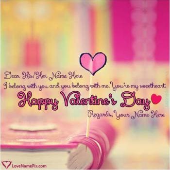 Happy Valentines Day Greetings Messages With Name