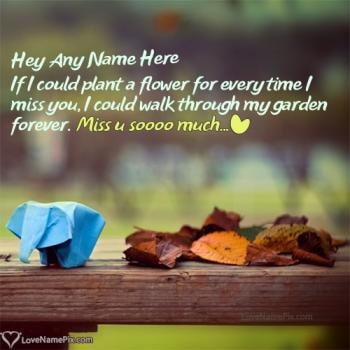 I Miss U Messages for Lover With Name