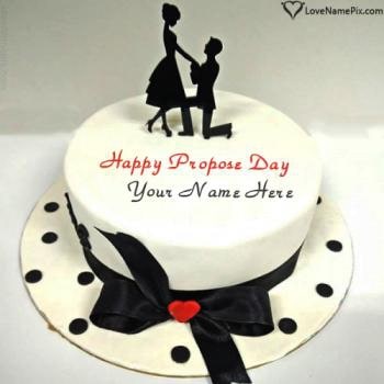 Most Beautiful Happy Propose Day Cake With Name