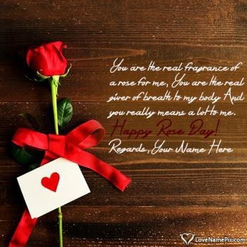 Romantic Happy Rose Day Images With Name