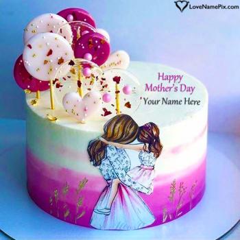 Special Happy Mothers Day Wishes Cake For Mom With Name