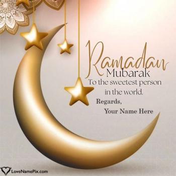 Special Ramazan Mubarak Wishes Card For Friends With Name