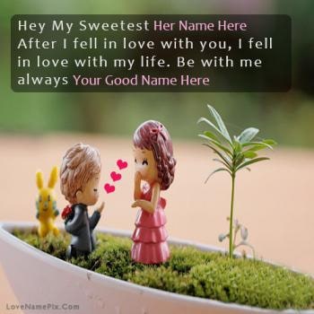 Sweetest Boy Propose With Name