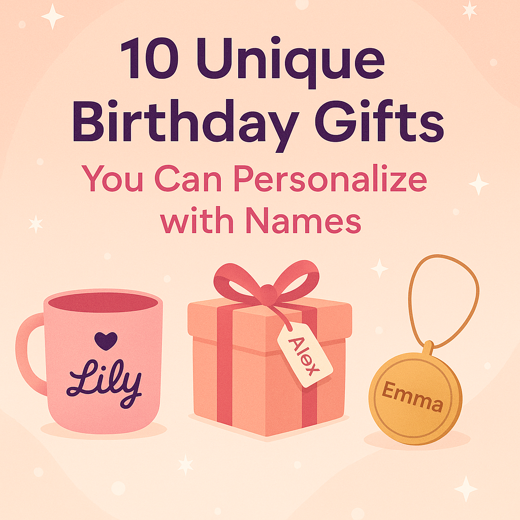 10 Unique Birthday Gifts You Can Personalize with Names