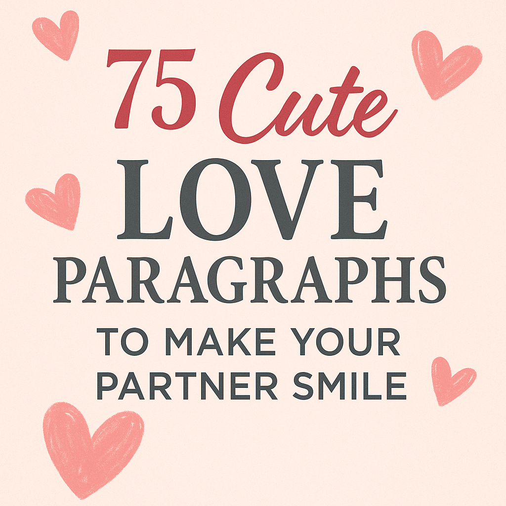 75 Cute Love Paragraphs to Make Your Partner Smile