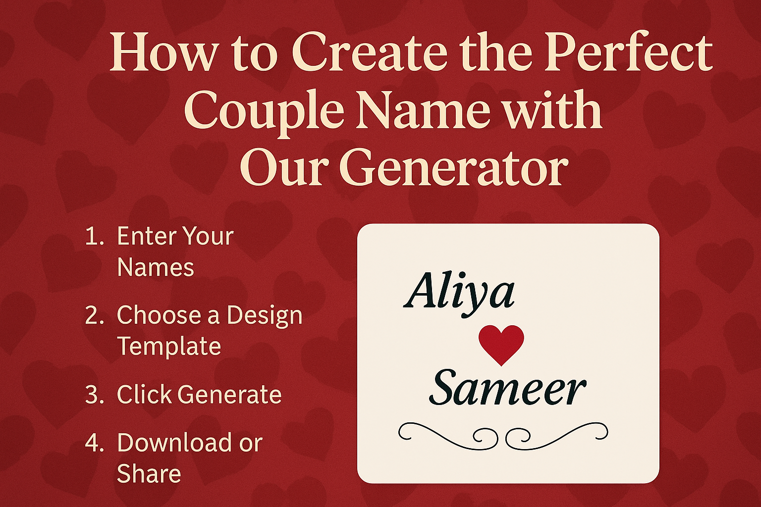 How to Create the Perfect Couple Name with Our Generator