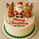 Adorable Merry Christmas Cake Wishes Images Love Name Picture
