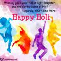 Colourful Happy Holi Greeting Card For Friends Love Name Picture