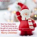 Cute Red Santa Happy Christmas Love Name Picture