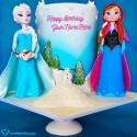 Disney Princess Elsa Anna Girls Birthday Cake Love Name Picture