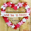 DIY Valentine Wreath Image Wishes For Lovers Love Name Picture