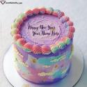 Modern Happy New Year Cake Photo Love Name Picture