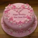 Special Pink Happy Birthday Heart Cake Love Name Picture
