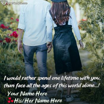3D Couple Name Maker On Romantic Picture With Name