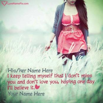 Alone Girl Miss You Quotes With Name