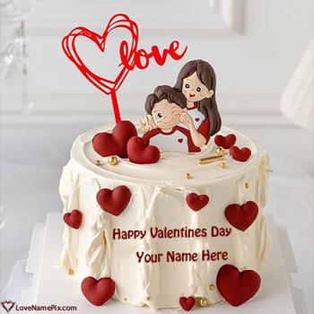 Be My Valentine Baby Cake With Name