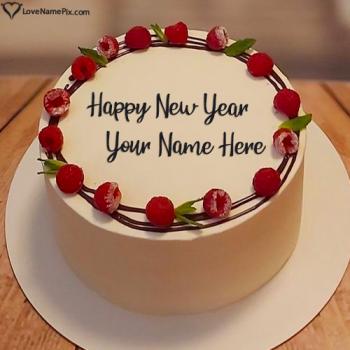Beautiful Happy New Year Cake Idea With Name