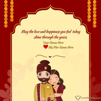 Beautiful Indian Husband Wife Name Combination for Wedding With Name