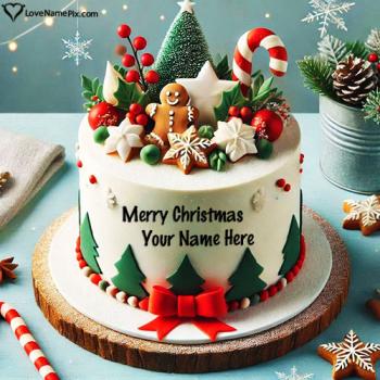 Beautiful Merry Christmas Cake Designs Free With Name