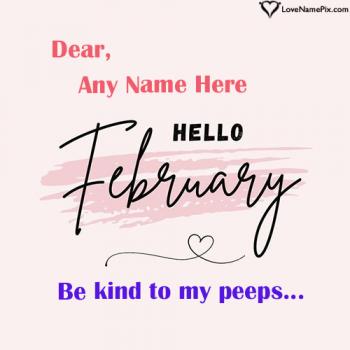 Best Happy February Wishes For Lovers With Name