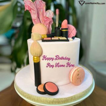 Best Makeup Birthday Cake Wishes For Ladies With Name