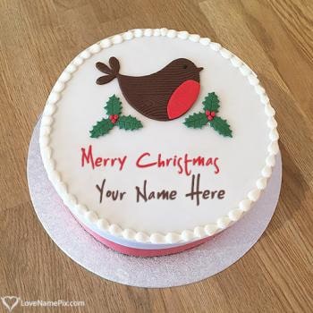 Christmas Wishes Cake Design Ideas With Name