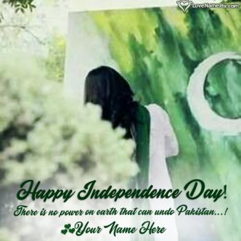 Create 14 August Pakistan Flag Dp With Name
