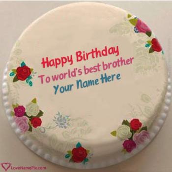 Create Birthday Cake For Brother Online With Name