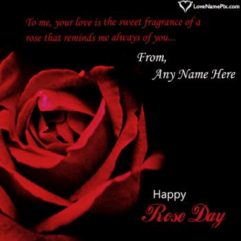 Create Online Happy Rose Day Card With Name