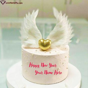 Cute Happy New Year Cake Online Free Edit With Name