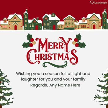 Cute Merry Christmas Wishes Text Images With Name
