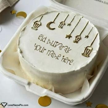 Download Personalized Eid ul Fitr Cake Image With Name