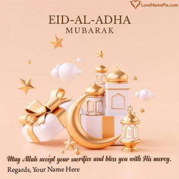 Eid ul Adha Mubarak Messages Card Picture With Name