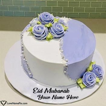 Eid ul fitr Wishes Cake Image For Friends With Name