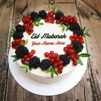 Eid Wishes Cake For Love With Name