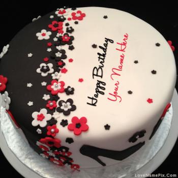 Elegant Happy Birthday Cake With Name