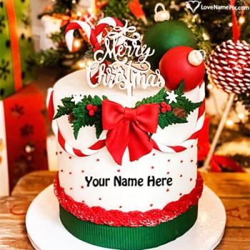 Free Download Merry Christmas Cake Templates With Name