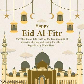 Free Eid Mubarak Card Maker Online - Custom Eid Greeting Generator With Name