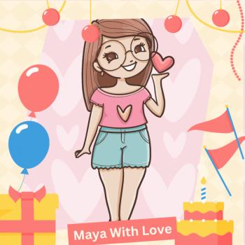 Free Personalized Birthday GIF With Name Maya Download With Name